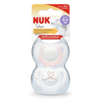 NUK Set de 2 Chupetes Star T0